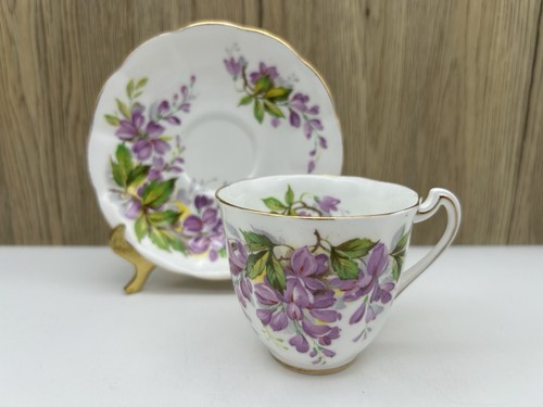Wisteria teacup saucer royal - teacup,