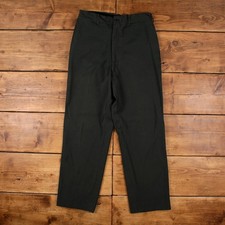 Vintage Military Pants Trousers 32x30 80s Mens Straight Green Polyester Blend