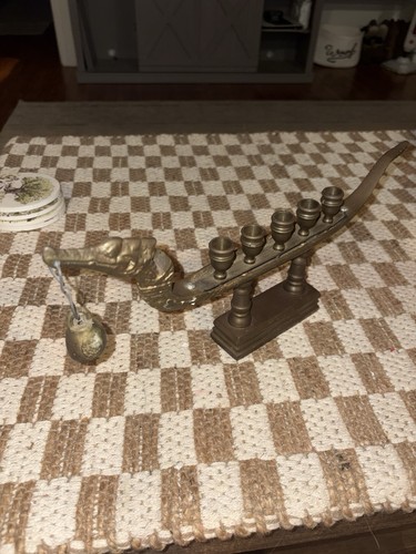 Vintage brass dragon boat - vintage,