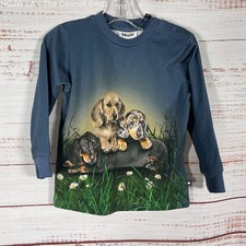 Molo Blue Weiner Dog Print