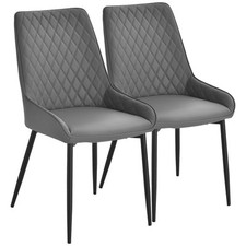 HOMCOM Set Of 2 Quilted PU