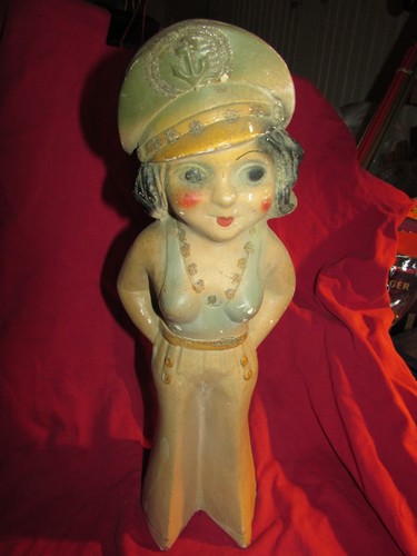 Antique chalkware girl - ii,