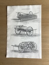 1854 Original Woodcut Print of