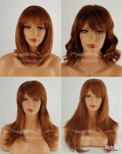 GINGER WIG LADIES WOMENS LONG, SHOULDER LENGTH, STRAIGHT, WAVY, UK SELLER