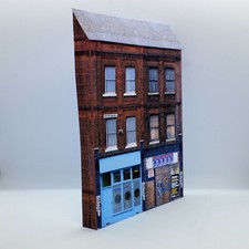 Card Low Relief OO Building Derelict 1/76 Scale 4mm model railway AB3