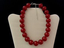Chunky dark red burgundy beads - chunky, red/burgundy