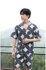 New Men's Japanese Kimono Pyjama Set – Traditional Yukata Loungewear