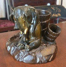 Elephant Smoking Stand Antique