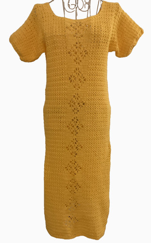 Handmade yellow crochet dress - crochet,