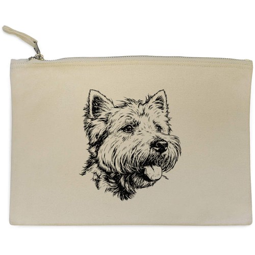 Westie dog portrait canvas - 'westie, portrait'