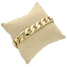 Gents 9ct Yellow Gold Heavy Curb Bracelet - 9.5" - 59.0g