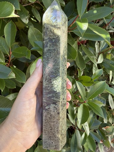 Moss agate tower 5cm - tower, 23.5cm