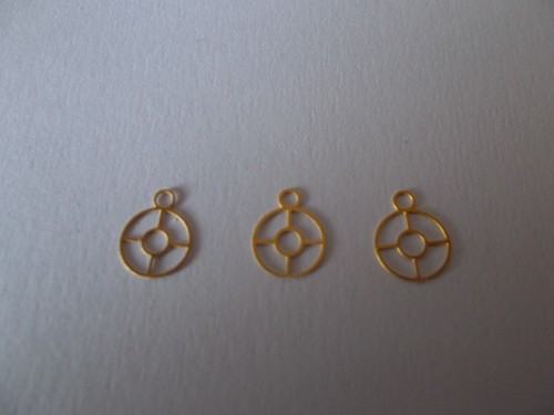 Set polished etched brass - of,