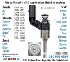 GDI Fuel Injector 03C906036F for Audi Seat Skoda VW 1.4 TSI TFSI GTI RS Cupra
