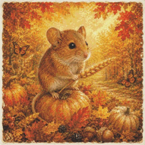 Harvest mouse autumn - harvest, in