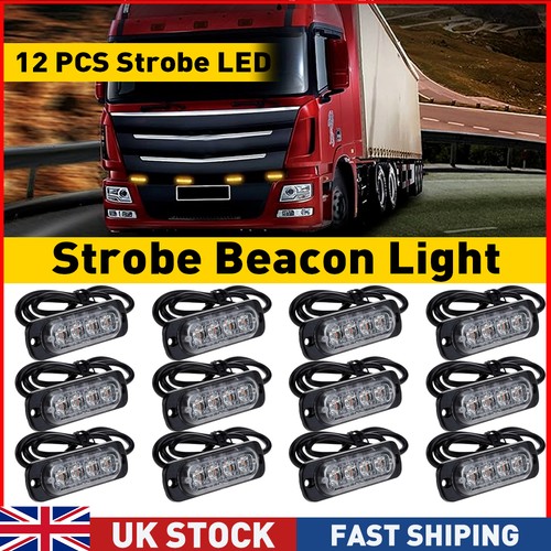 12x 24v led amber - led, car