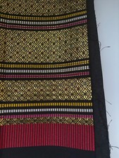 Vintage Black Indian Silk Gold
