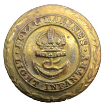 Royal Marines Light Infantry ~ K/C Brass Button ~ Buttons Ltd