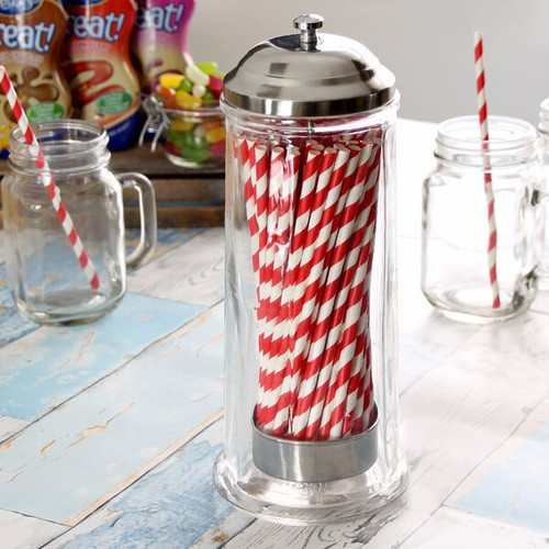 Glass straw dispenser retro - dispenser, |