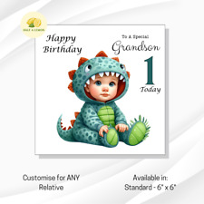 1st Birthday card, customise