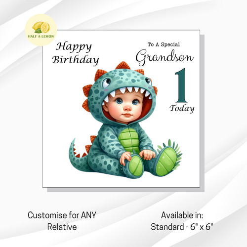 1st birthday card customise - birthday,