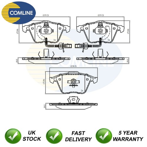 Brake pads set front - brake, comline