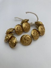 X10 Vintage Gold London Badge Button Co Army West Kent Regiment 15mm Buttons