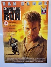 Nowhere To Run. Jean Claude Van Damme. Original UK Video Poster.