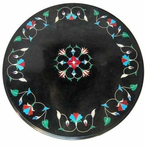 Black marble inlay semi - black,