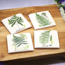 Ceramic Coasters Set of 4 Fern