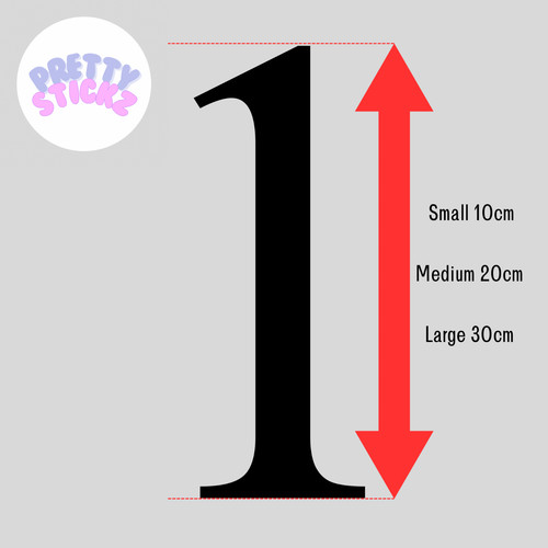 Number vinyl decal sticker - number,
