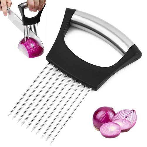 Stainless steel onion slicer - stainless,
