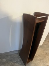 Vintage Y2K 1990s Wooden CD Storage Tower Rack - Holds 50 Single CDs 3 Doubles