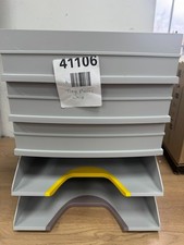 Durable VARICOLOR Letter Tray A4 - Set of 5 Stackable Colour Coded Letter Trays