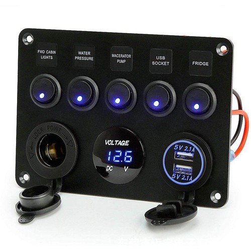 Gang rocker switch panel led - rocker,