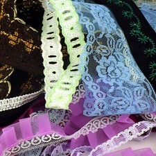 Assorted Lace Bundle - 10 metres supplied in various colours and widths