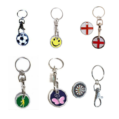 2pk trolley coin keyring - coin, |