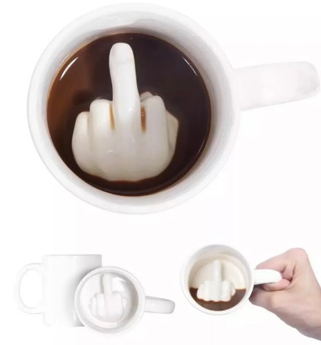 Middle finger mug coffee - 3d,