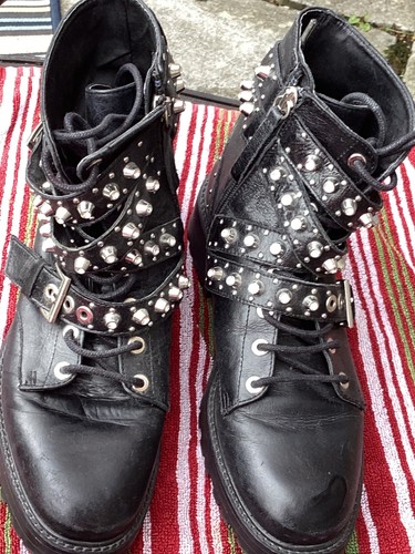 Zara women black leather - black,