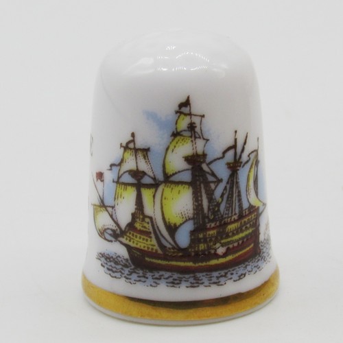 Caverswall thimble mary rose - thimble, rose'