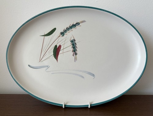 Vintage denby greenwheat oval - greenwheat,