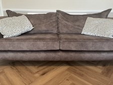4 Seater SCS Chocolate Brown Fabric Sofa excellent condition 