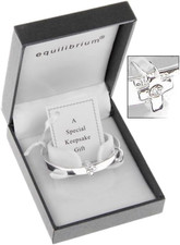 Silver Plated Christening or New Baby Bangle (6780)