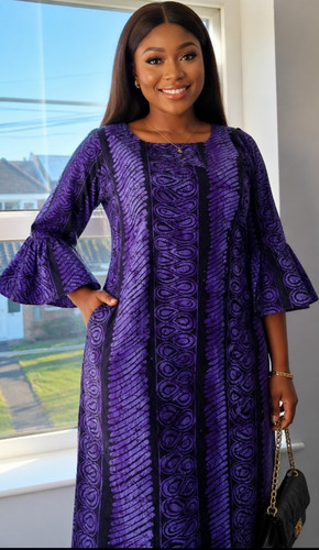 Purple women kaftan - women's,