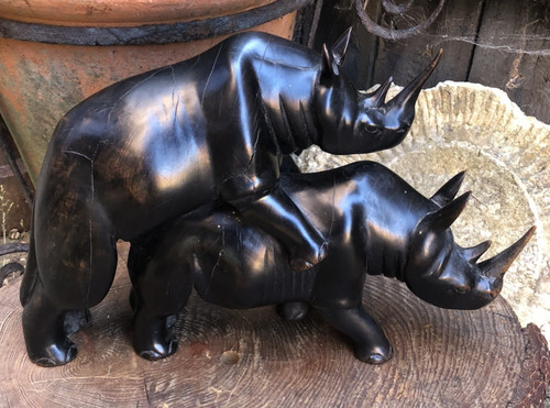 African rhino antique vintage - rhino,