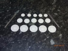 PACK OF 15 PINION MINATURE PLASTIC GEARS COGS 16 22 31 MM MOTORS  + 2MM SHAFTS 