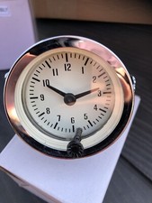 Triumph Stag Smiths Type 52mm car clock Magnolia With Chrome Rim Illuminated