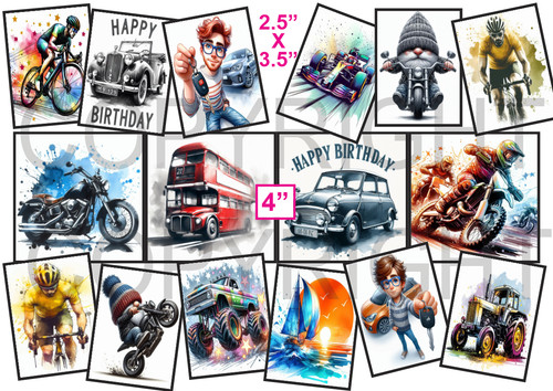 Vehicles set toppers - a,