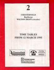 Bus Timetable Leaflet - Chesterfield Transport - 2: Walton Circular - March 1995