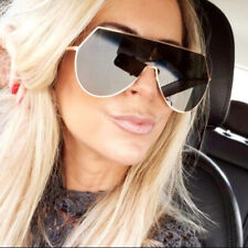 RARE New FENDI EYELINE Gold Grey Oversized Womens Aviator Sunglasses FF 0193S